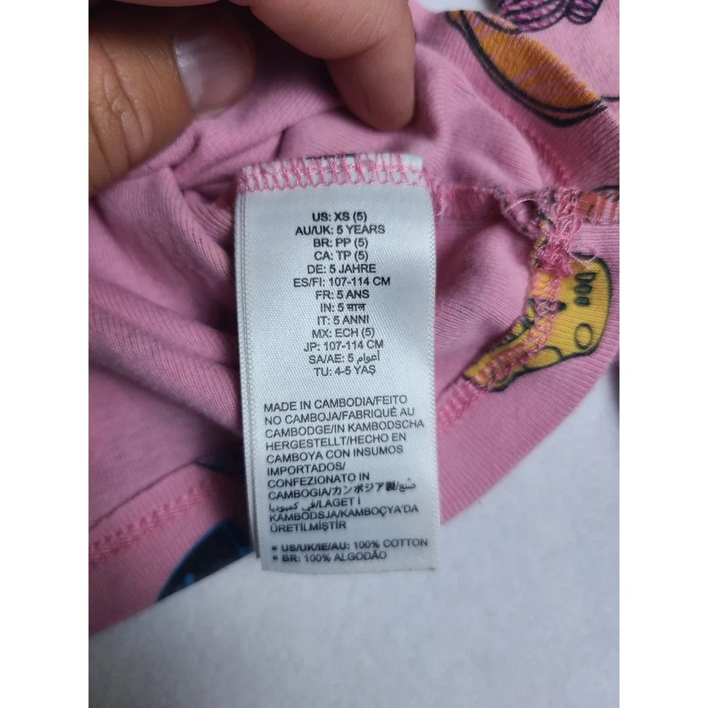Spotted Zebra Star Wars Pajama Top Kids XS/5 Pink Character Print Long Sleeve
